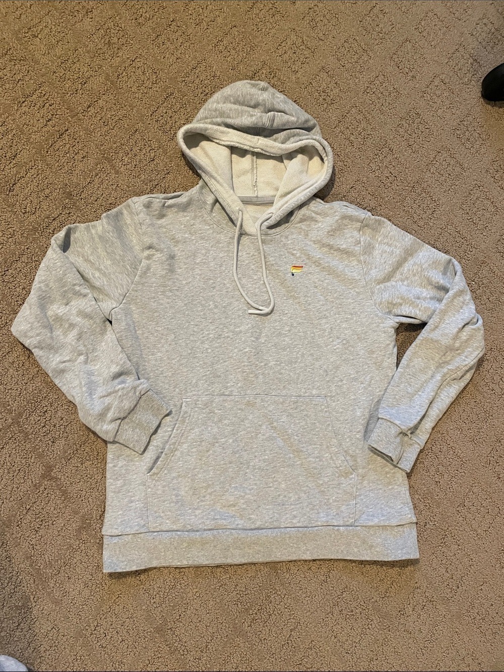 Fabletics Rainbow Logo Gray Pullover Hoodie